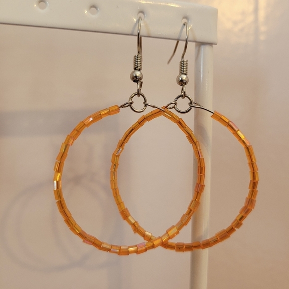 Orange earrings - Picture 3 of 6